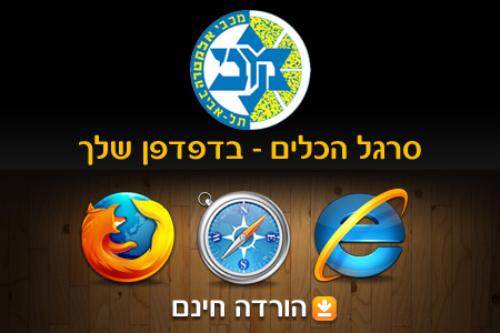 השתכללנו: הורידו את סרגל הכלים של מכבי!