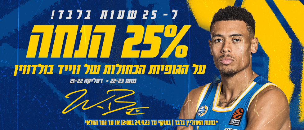 גופיות כחולות של בולדווין ב-25% הנחה